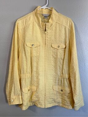 Yellow CJ Banks Jacquard Zipup Jacket